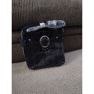 *Sale* MC black leather crossbody bag